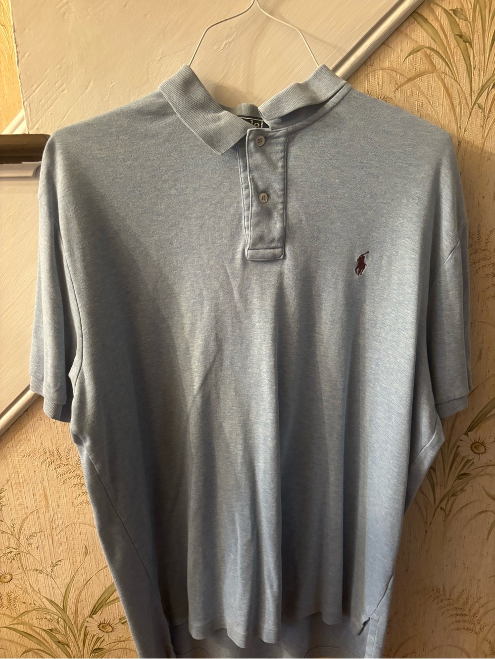 Ralph Lauren Pale Blue Men’s Polo with Embroidered Pony